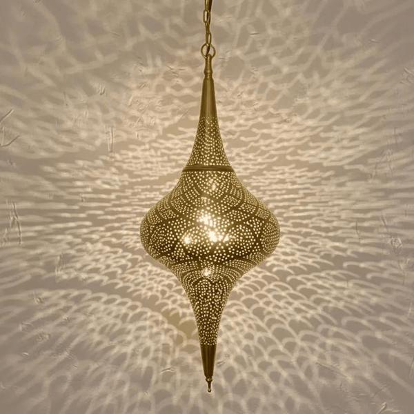 Pierced Brass Pendant Light Shadow Pattern Guide featuring Brass Pierced Pendant Light Boho Ceiling Fixture
