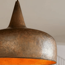 Handcrafted aged copper dome pendant with antique finish – vintage kitchen light – Brass For Homes