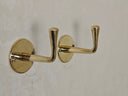 Unlacquered Brass Handmade Coat Rack Bathroom Hardware detail view 4