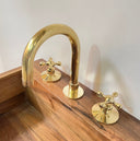 Three Holes Bathroom Faucet bathroom faucet for bathroom vanities, powder rooms, basin sinks, and vintage-inspired wash spaces - view 5