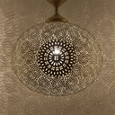 Brass Pendant Light – Boho Hanging Lamp with Intricate Shadow Patterns pendant light for kitchen islands, dining rooms, vanities, and warm artisan interiors - view 2