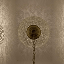 Brass Pendant Light – Boho Hanging Lamp with Intricate Shadow Patterns pendant light for kitchen islands, dining rooms, vanities, and warm artisan interiors - view 3