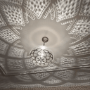 Handmade Moroccan brass mandala lamp with intricate floral cutout design – Brass For Homes