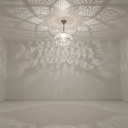 Brass Mandala Pendant Light – Floral Shadow Projection Ceiling Lamp Pendant Lighting detail view 3