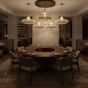 Brass Wide Dome Pendant Light – Boho Ceiling Lamp for Living Spaces - Brass For Homes - 