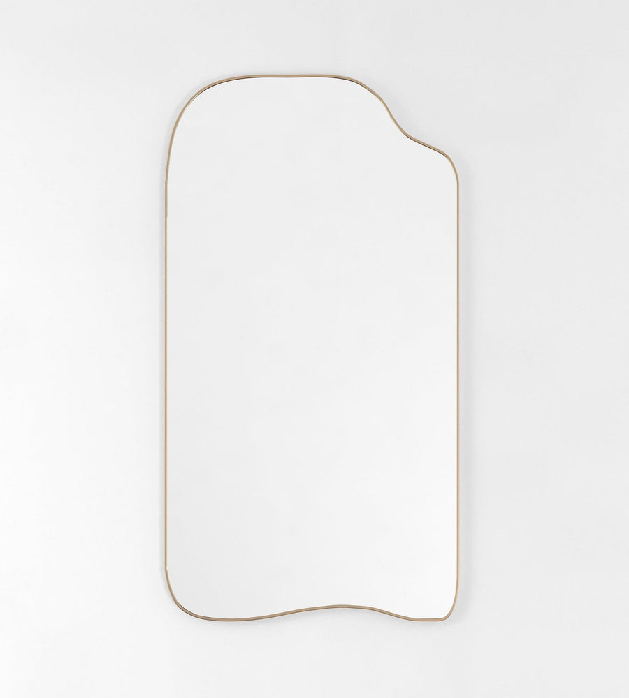 Brody Full Length Mirror - Unlacquered Solid Brass wall mirror for bathrooms, entryways, dressing rooms, and decorative wall styling - view 1