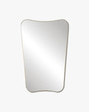 Butterfly Mirror - Unlacquered Solid Brass wall mirror for bathrooms, entryways, dressing rooms, and decorative wall styling - view 1
