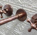 Engraved Copper Wall Mounted Faucet wall mount faucet for wall-mounted sink layouts, bathrooms, kitchens, and compact wash spaces - view 5