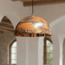 Oxidized Copper Dome Pendant – Rustic Ceiling Light for Farmhouse Kitchens Pendant Lighting product photo