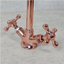 Copper Gooseneck Bathroom Faucet – Solid Brass Basin Tap bathroom faucet for bathroom vanities, powder rooms, basin sinks, and vintage-inspired wash spaces - view 3