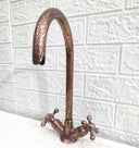 Copper Gooseneck Faucet with Engraved Design Bathroom Faucets product photo