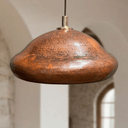 Copper Pendant Light – Rustic Dome Ceiling Fixture for Kitchen Island Pendant Lighting detail view 4