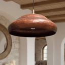 Copper Pendant Light – Rustic Dome Ceiling Fixture for Kitchen Island - Brass For Homes - 