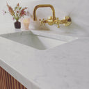 Curved Wall Mount Faucet Handcrafted Fixture wall mount faucet for wall-mounted sink layouts, bathrooms, kitchens, and compact wash spaces - view 2