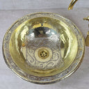 Engraved Brass Bathroom Sink – Round Undermount Basin Sinks detail view 4