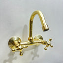 Engraved Brass Wall Mounted Kitchen Faucet Kitchen Faucets detail view 2