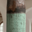 Green Patina Copper Pendant Light – Handmade Oxidized Cylinder Ceiling Lamp Pendant Lighting detail view 3