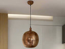 Hammered Copper Ball Pendant Light Pendant Lighting detail view 3