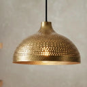 Hammered Copper Pendant Lamp – Moroccan Dome Ceiling Light Pendant Lighting product photo