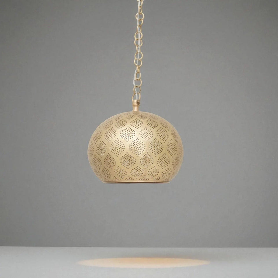 Handcrafted Brass Pendant Lamp – Moroccan Engraved Ceiling Light Pendant Lighting product photo