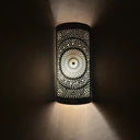 Handcrafted Cylindrical Brass Wall Lamp – Moroccan Filigree Sconce Pendant Lighting product photo