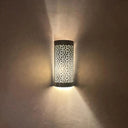Handcrafted Cylindrical Brass Wall Sconce – Moroccan Filigree Light pendant light for kitchen islands, dining rooms, vanities, and warm artisan interiors - view 3