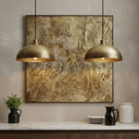 Handcrafted Hammered Brass Pendant Light – Industrial Rustic Ceiling Lamp pendant light for kitchen islands, dining rooms, vanities, and warm artisan interiors - view 4