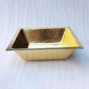 Handcrafted hammered brass kitchen sink – side view showing bowl depth