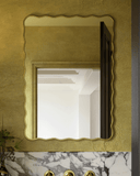 Hermosa Wall Mirror - Unlacquered Solid Brass wall mirror for bathrooms, entryways, dressing rooms, and decorative wall styling - view 2
