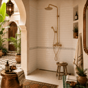 Luxury Brass Rain Shower System with Handheld Shower Shower Systems detail view 4
