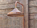 Unlacquered Solid copper shower, outdoor shower, outdoor shower home decor accent for entryways, bathrooms, kitchens, shelves, and warm artisan interiors - view 5