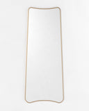Mariposa Full Length Mirror - Unlacquered Solid Brass wall mirror for bathrooms, entryways, dressing rooms, and decorative wall styling - view 1
