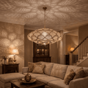 Handmade brass ceiling fixture for bathroom, warm candlelight glow – Brass For Homes