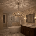 Moroccan Brass Bathroom Pendant Light – Handmade Ceiling Fixture - Brass For Homes - 