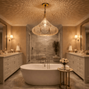 Moroccan ceiling lamp casting decorative shadow patterns, brass openwork – Brass For Homes