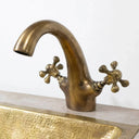 Single hole brass bathroom faucet – installed on bathroom counter