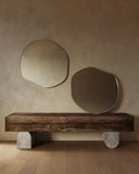 Roland Mirror - Unlacquered Solid Brass wall mirror for bathrooms, entryways, dressing rooms, and decorative wall styling - view 3