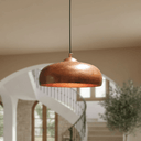 Rustic Copper Pendant Lights – Solid Dome Ceiling Fixtures for Kitchens Pendant Lighting detail view 2