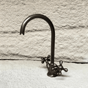 Solid Brass Aged Bronze Gooseneck Bathroom Faucet bathroom faucet for bathroom vanities, powder rooms, basin sinks, and vintage-inspired wash spaces - view 4
