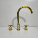 Solid Brass Three Holes Faucet with Lever Handle kitchen faucet for kitchen sinks, prep sinks, bridge faucet layouts, and farmhouse kitchens - view 3