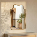The Gate - Hand-Forged Solid Unlacquered Brass Mirror Mirrors detail view 4