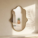 The Hamsa - Hand-Forged Solid Unlacquered Brass Mirror Mirrors detail view 2