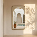 Hand-Forged Solid Unlacquered Brass Mirror Mirrors detail view 2