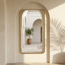 Hand-Forged Solid Unlacquered Brass Mirror Mirrors detail view 3