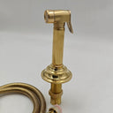Unlacquered Brass Ball Center Kitchen Faucet kitchen faucet for kitchen sinks, prep sinks, bridge faucet layouts, and farmhouse kitchens - view 3