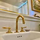 Unlacquered Brass Deck Mounted Faucet sink for kitchens, bars, powder rooms, vanities, and statement wash areas - view 2