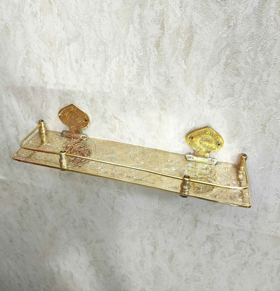 Brass Bathroom Shelf Bathroom Hardware bathroom hardware for bathrooms, powder rooms, towel storage, and coordinated fixture sets - view 1
