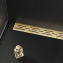 Unlacquered Brass Floor Drain kitchen hardware for cabinets, drawers, sinks, drains, pot rails, and kitchen utility areas - view 1