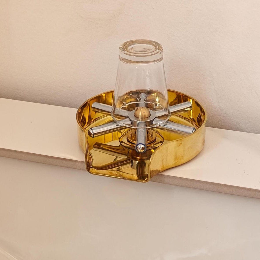 Unlacquered Brass Glass Rinser kitchen hardware for cabinets, drawers, sinks, drains, pot rails, and kitchen utility areas - view 1