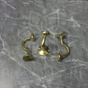 Unlacquered Brass Wall Hooks Crescent bathroom hardware for bathrooms, powder rooms, towel storage, and coordinated fixture sets - view 2